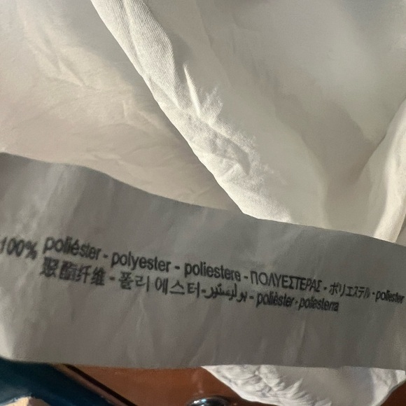 Zara White Blouse with Tie Front and Relaxed Fit - Picture 4 of 5